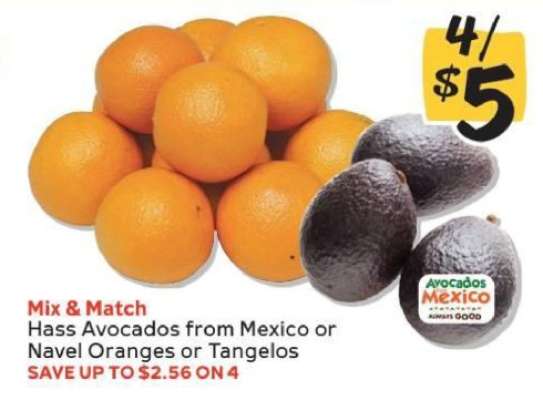 Hass Avocados or Navel Oranges or Tangelos