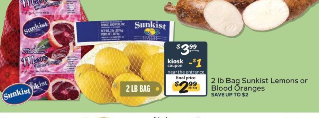 2 lb Bag Sunkist Lemons or Blood Oranges