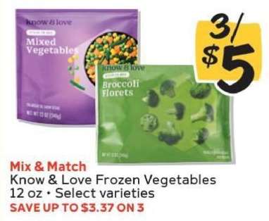 Know & Love Frozen Vegetables