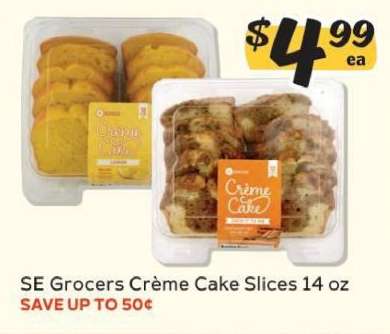 SE Grocers Crème Cake Slices 14 oz