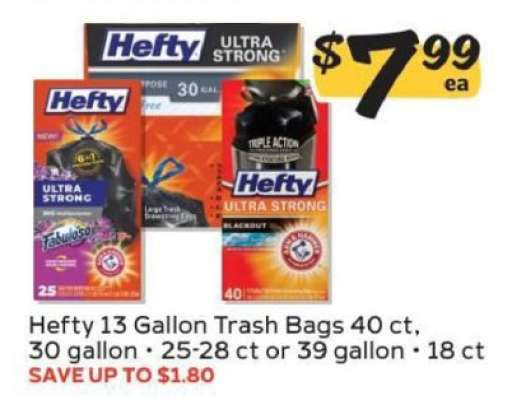 Hefty 13 Gallon Trash Bags