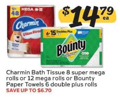 Charmin Bath Tissue or Bounty Paper Towels