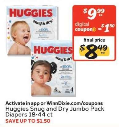 Huggies Snug and Dry Jumbo Pack Diapers