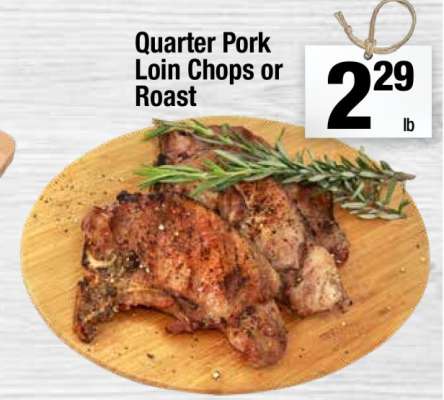 Quarter Pork Loin Chops or Roast