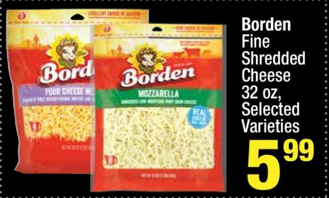 Borden Fine Shredded Cheese