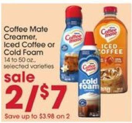 Coffee Mate Creamer, Iced Coffee or Cold Foam
