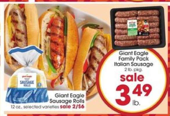 Giant Eagle Family Pack Italian Sausage
