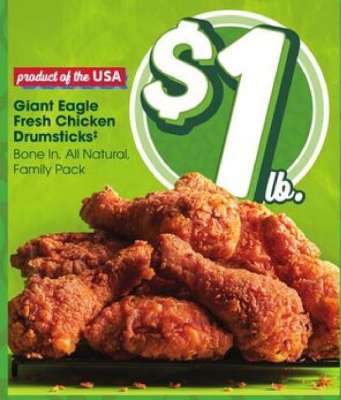 Giant Eagle Fresh Chicken Drumsticks