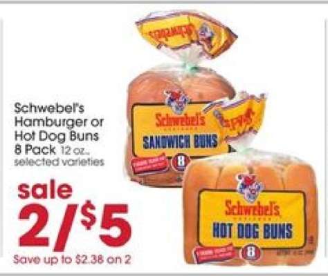 Schwebel's Hamburger or Hot Dog Buns
