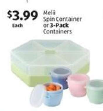 Melii Spin Container or 3-Pack Containers