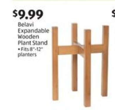 Belavi Expandable Wooden Plant Stand