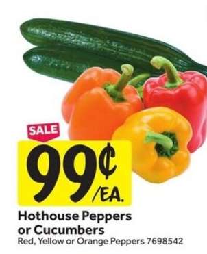 Hothouse Peppers or Cucumbers