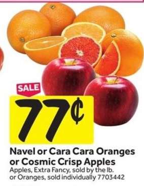 Navel or Cara Cara Oranges or Cosmic Crisp Apples