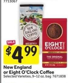 New England or Eight O'Clock Coffee