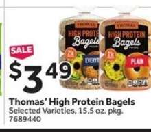 THOMAS’ HIGH PROTEIN BAGELS