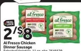 Al Fresco Chicken Dinner Sausage