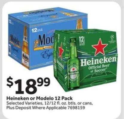 Heineken or Modelo 12 Pack
