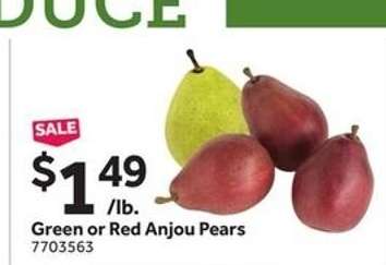 Green or Red Anjou Pears