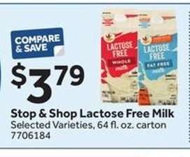 Stop & Shop Lactose Free Milk