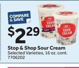 Stop & Shop Sour Cream
