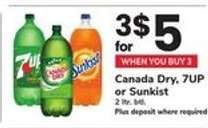 Canada Dry, 7UP or Sunkist