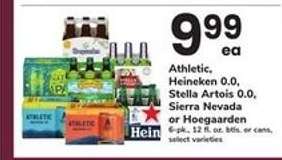 Athletic, Heineken 0.0, Stella Artois 0.0, Sierra Nevada or Hoegaarden