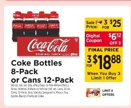 Coke Bottles 8-Pack or Cans 12-Pack