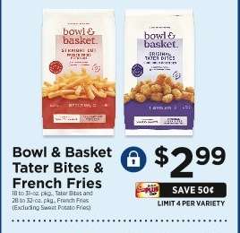 Bowl & Basket Tater Bites & French Fries