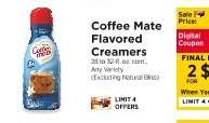 Coffee Mate Flavored Creamers