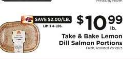 Take & Bake Lemon Dill Salmon Portions