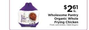Wholesome Pantry Organic Whole Frying Chicken