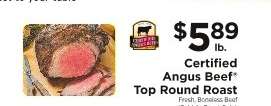 Certified Angus Beef Top Round Roast