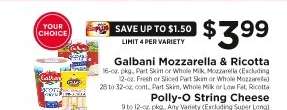 Galbani Mozzarella & Ricotta / Polly-O String Cheese