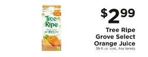 Tree Ripe Grove Select Orange Juice
