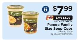 Panera Family Size Soup Cups
