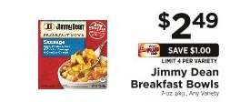 Jimmy Dean Breakfast Bowls