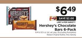 Hershey's Chocolate Bars 6-Pack