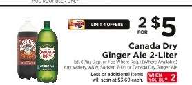 Canada Dry Ginger Ale 2- liter