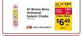 Di Bruno Bros. Artisanal Salami Chubs