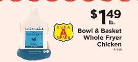 Bowl & Basket Whole Fryer Chicken