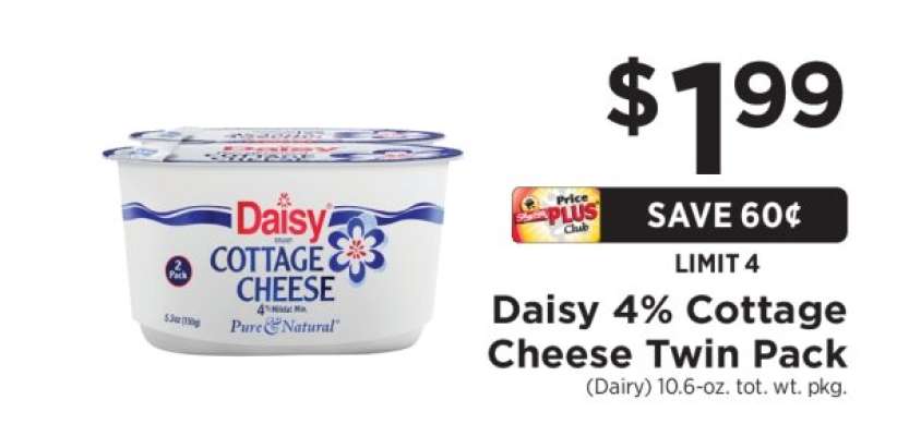 Daisy 4% Cottage Cheese Twin Pack