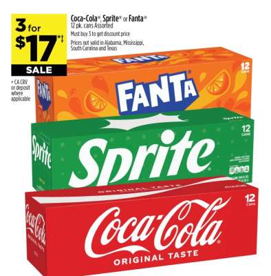 Coca-Cola®, Sprite® or Fanta®