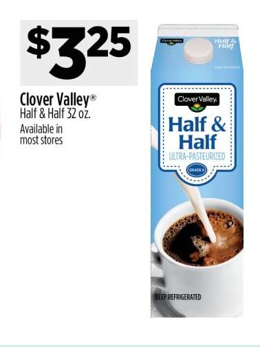 Clover Valley Half & Half 32 oz.