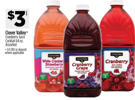 Clover Valley Cranberry Juice Cocktail 64 oz.