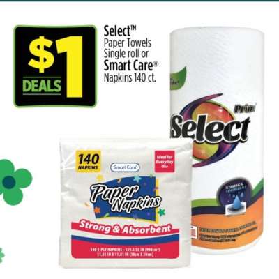 Select Paper Towels or Smart Care Napkins