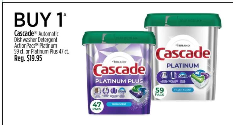 Cascade Automatic Dishwasher Detergent ActionPacs