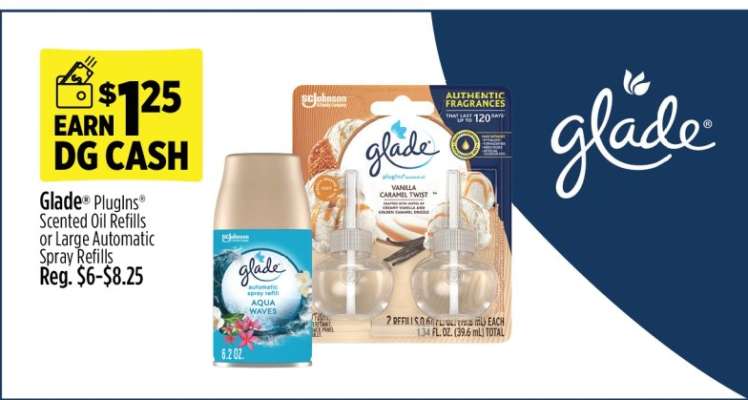 Glade® PlugIns® Scented Oil Refills or Large Automatic Spray Refills