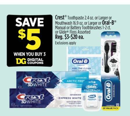 Crest, Oral-B, Glide