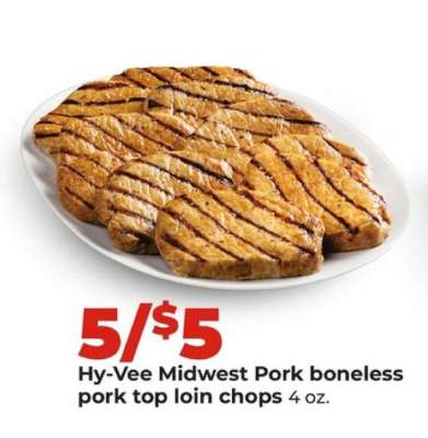 Hy-Vee Midwest Pork boneless pork top loin chops