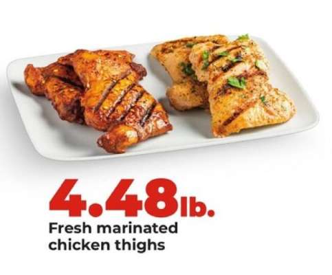Fresh marinated chicken thighs
